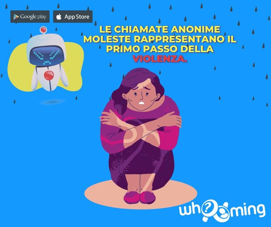 Whooming's tweet photo. Le chiamate anonime rappresentano spesso il primo passo...

Whooming, lanciata proprio nella #GiornatacontroViolenzasulleDonne, permette di svelare sul proprio display l’identità del chiamante.

Siamo in prima linea insieme alle milioni di donne che dicono NO alla #violenza. https://t.co/S78pN8hJ1y