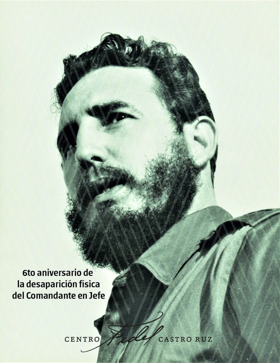 #25Nov Sexto aniversario de la desaparición física de nuestro invicto Comandante en Jefe #FidelPorSiempre 

"Vuelven las heridas que no sanan
En los hombres y mujeres que no te dejaremos ir
Hoy el corazón nos late a fuera
Y tu pueblo aunque le duela no te quiere despedir." #Cuba