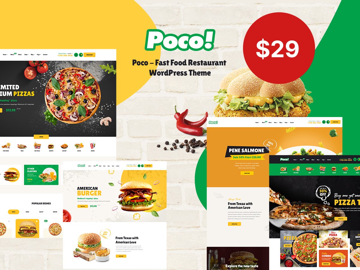 pavothemes's tweet photo. #BlackFriday 40% Sale Off on Poco - Fast #Food #Restaurant #WordPress Theme
A creative theme for many purposes such as restaurants, cafes, fast food stores, pizza &amp; burger stores, bakery, bars or fast food blogs.
👉 https://t.co/uRk2FSq1jj
#ecommerce #WooCommerce https://t.co/RLhoh60Djp