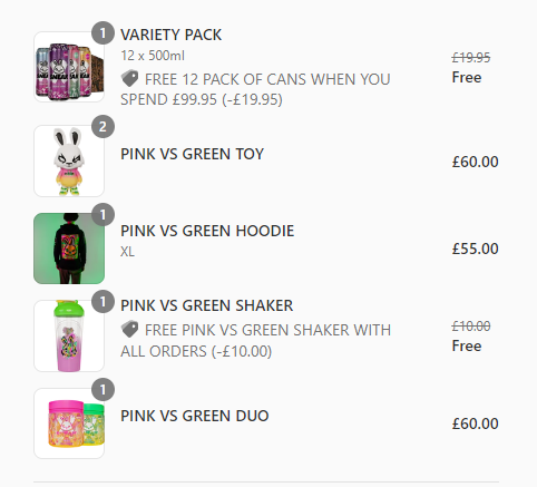 KingKrazey's tweet photo. @zStormP said he would (try) and steal my doggos from me if I didn't use his code for the latest @SneakEnergy drop 😬

Here's my order Storm, now leave my doggos alone! 
Next time I'll get @bide_Ian to stop him 😉
#PickYourSide #PinkVsGreen 
#SneakEnergy https://t.co/aEzNkfYWK2