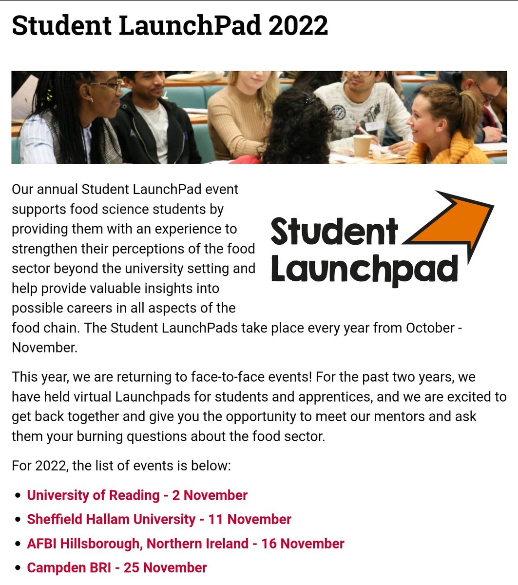 TimMcLachlanCEO's tweet photo. Thank you to @campdenbri for hosting the @ifstnews Student Launchpad today - giving students direct insight into the array of careers in food science and technology. #IFSTlaunchpad

https://t.co/VLGQkqV0JT

Many thanks to @CampdenBRI for sponsoring this event. https://t.co/2bt0wNeRSP