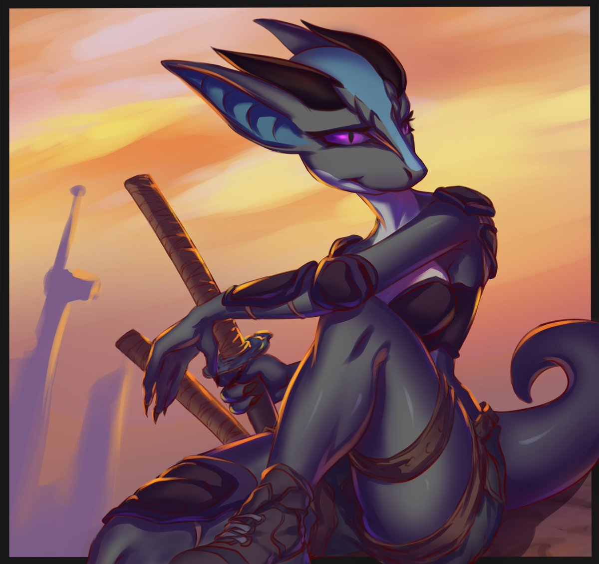 prisma61's tweet photo. #anthro #weapon #kobold #sword #furryart #digitalpainting #painting #drawing https://t.co/WwlvZhROJK