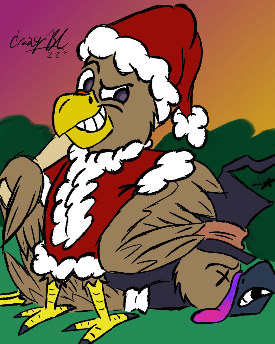 ShockArtsCP's tweet photo. From all of us, Happy Thanksgiving and make way! Santa's coming to Town! #HappyThanksgiving 
Art by @CactusInsane https://t.co/Okt15EyPu1