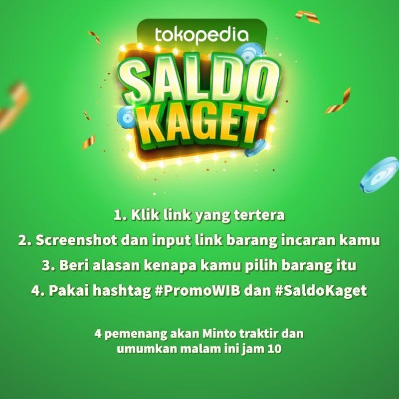 tokopedia's tweet photo. βΌοΈDICARI 4 ORANG BERUNTUNG βΌοΈ
Buat Minto gedor DM nya sama #SaldoKaget special #WaktuIndonesiaBelanja π Cek persyaratanya di gambar ygy!
Good Luck!!
#PromoWIB #BelanjaTros #Tokopehadiah