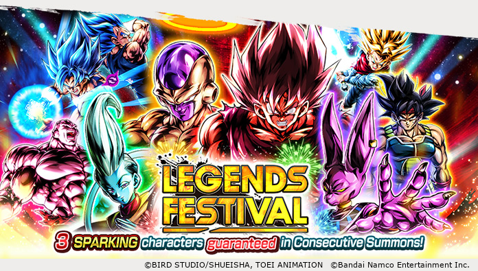 DB_Legends's tweet photo. ["LEGENDS FESTIVAL Summon" On Now!]
In celebration of the Legends Festival, a super special Summon is on now! Three SPARKING characters are guaranteed in Consecutive Summons! Check out the powerful lineup that also includes LL characters!

#DBLegends #Dragonball
#LegendsFestival https://t.co/80b7Lqo25q