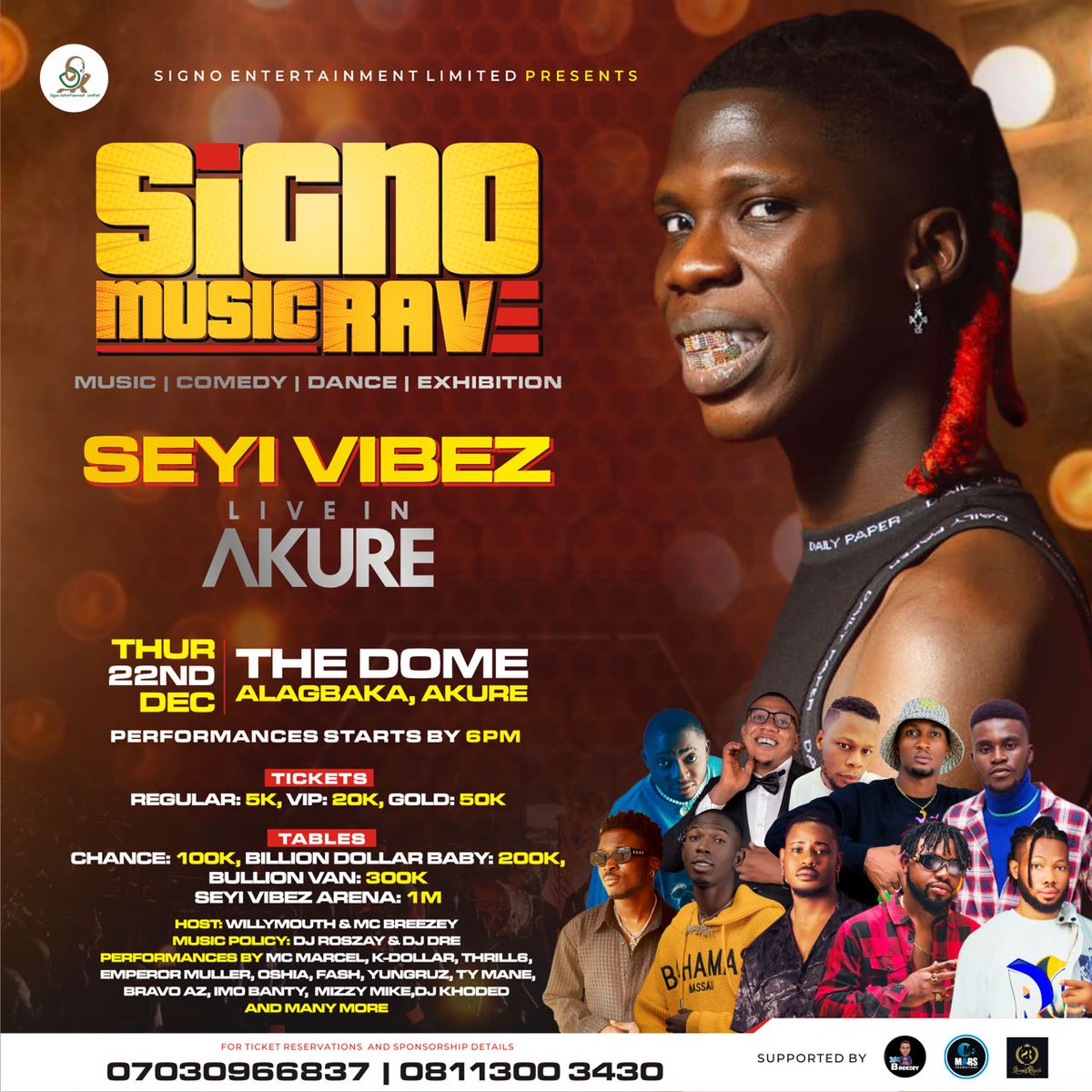 _dele4ch's tweet photo. Akure!
Get ready!! 

It's about to get littt🔥🔥🔥

 This December, SIGNO Entertainment LTD presents SEYI VIBEZ live in AKURE!!

You don't want to miss this!!
#seyivibezinakure https://t.co/GFc5rKWI2n