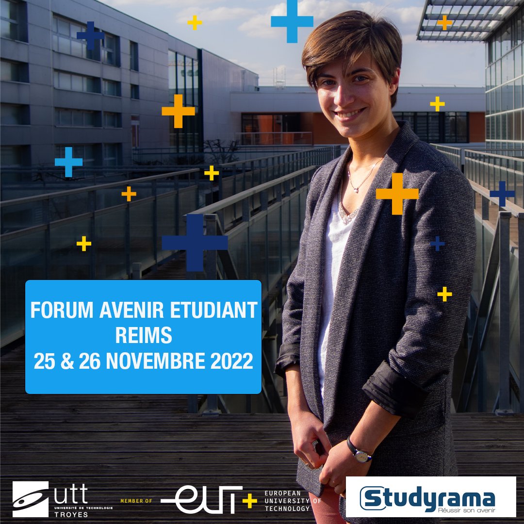 UTTroyes's tweet photo. 📌Retrouvez-nous au Forum Avenir Etudiant de #Reims 📅RDV aujourd'hui et demain de 9h à 17h au parc des expositions Hall 2 ! Nos étudiants ambassadeurs UTT répondront à toutes vos questions ! + d’infos 👉 https://t.co/L51c5oYjLH @studyrama  #UTTroyes #salon #Reims https://t.co/UblaDElh2j