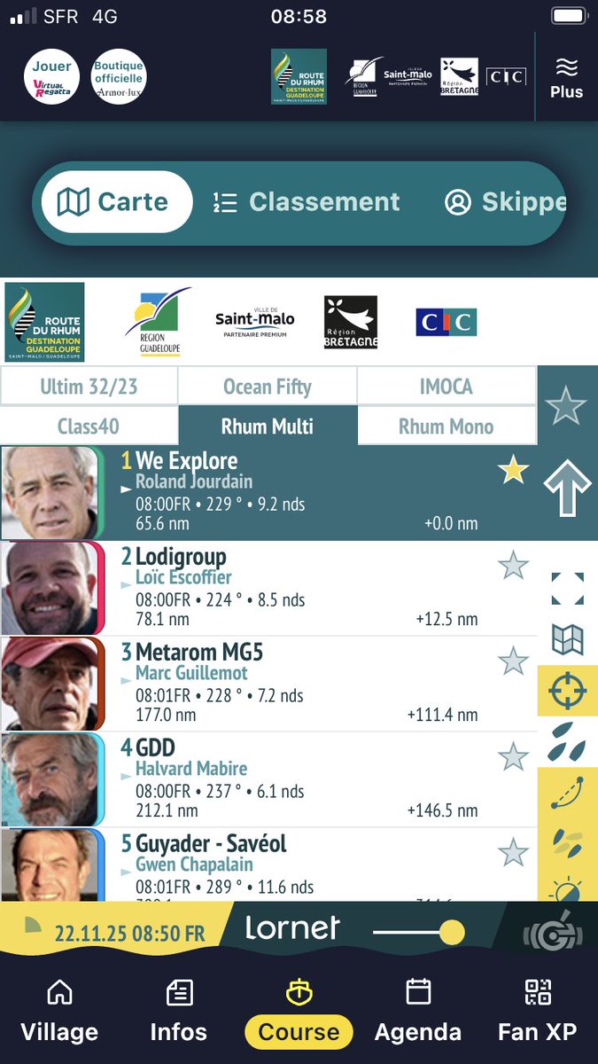 PiPouliquen56's tweet image. Derby #bretons @RolandJourdain #LoïcEscoffier pour le final #RhumMulti @LoigCG @regionbretagne @RouteDuRhum