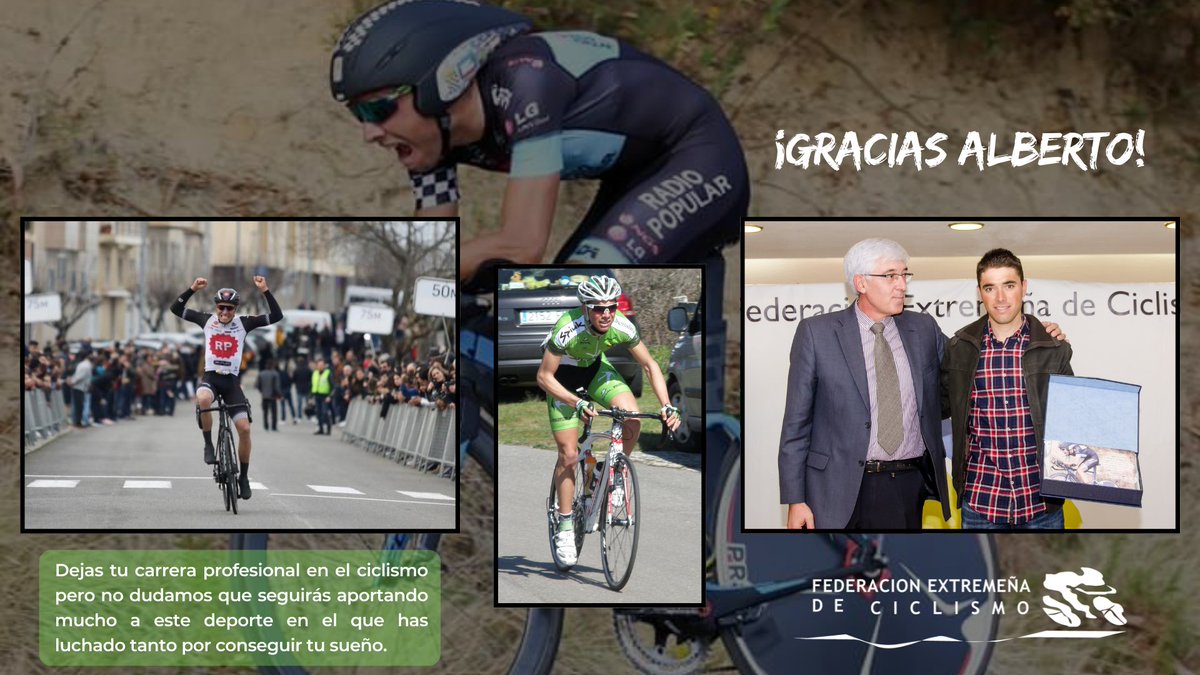 🙌¡GRACIAS ALBERTO‼️
·
😌Dejas tu carrera profesional en el 🚴ciclismo🚴 pero no dudamos que seguirás aportando mucho😏 a este deporte en el que has luchado💪 tanto por conseguir tu sueño.😊
·
🫡Siempre combativo y al ataque, gracias 🟢⚪⚫
·
<a href="/AlbertoGallego_/">Alberto Gallego Ruiz</a>