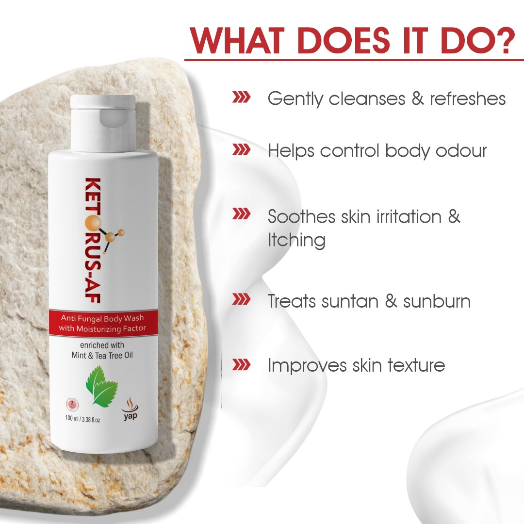 ✨ KETORUS-AF 
🟢 Anti Fungal Body Wash With Moisturizing Factor
🟢 Enriched With Mint &amp; Tea Tree Oil

#yap #ycl #ketorus-af #shampoo #antifungal #bodywash #moisturizing #haircare