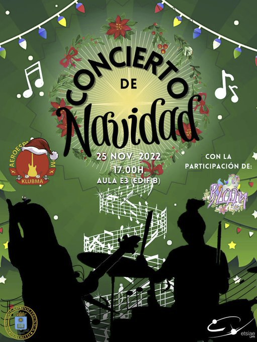 🎞️¡Viernes de actividades en la #ETSIAE!🎸

🔹Proyección de la película "Te doy mis ojos", por la <a href="/AsocYuriGagarin/">Asociación Yuri Gagarin</a>.
🕐14:00h., Aula Magna
🔹#Concierto de navidad del <a href="/ClubmaETSIAE/">Club de Música Aeroespacial</a>
🕐17:00h., Aula E-003

<a href="/DelegacionAero/">Delegación de Alumnos de la ETSIAE</a> #somosUPM #nosoloingeniería #asociacionesestudiantesETSIAE