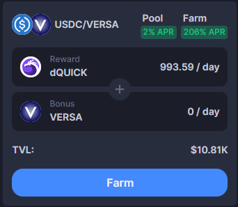 VersaGamesHQ's tweet photo. Hot damn look at that juicy APR 🤑💰📈
Don't miss out on that @QuickswapDEX juiciness by joining at https://t.co/EVbfspqXKo 😉 https://t.co/2y5nj1JQXz