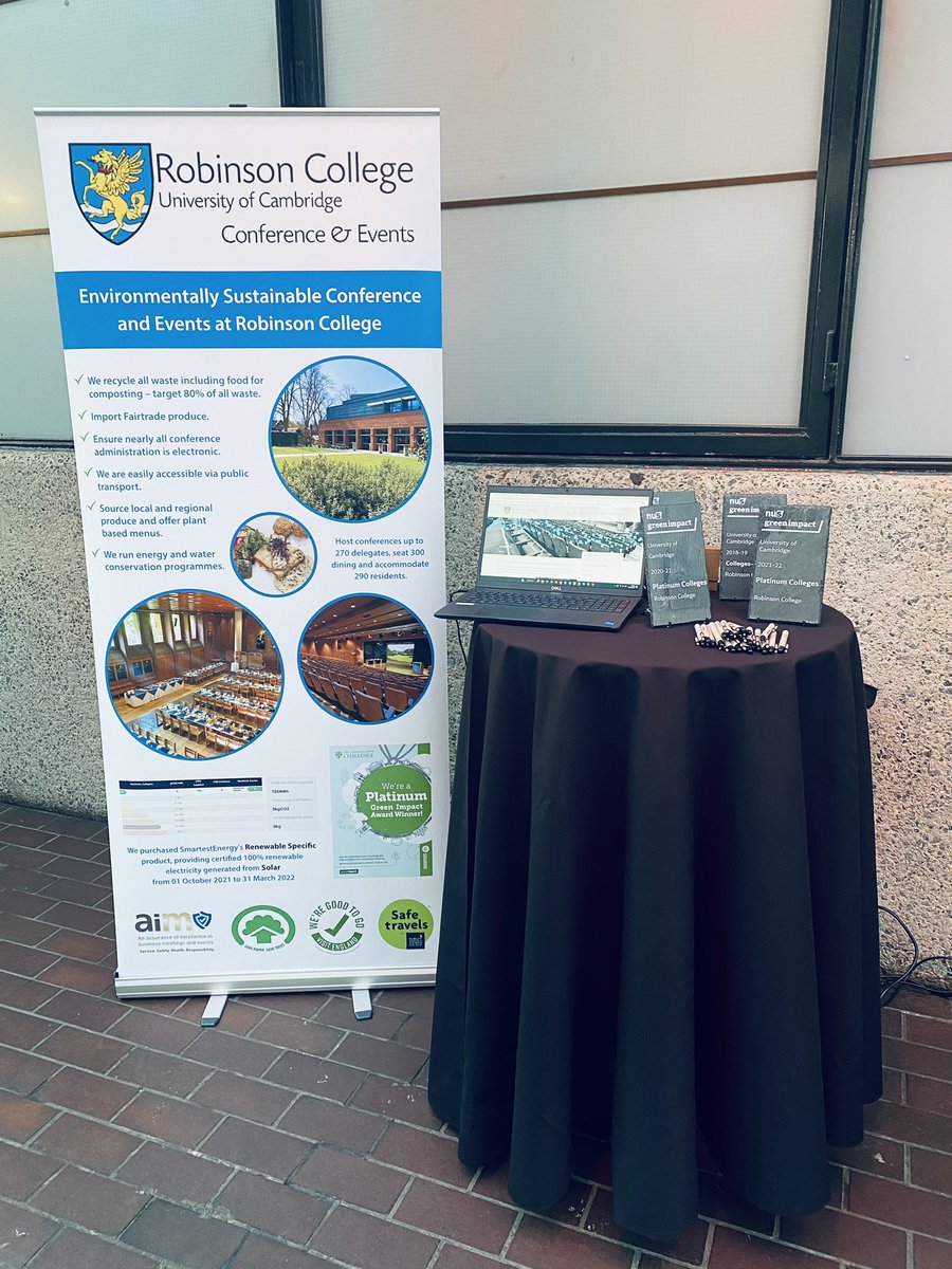 My first post for some months… but today <a href="/RobCollConf/">Robinson College</a> are exhibiting at the #SES2022 at the fabulous <a href="/BarbicanCentre/">Barbican Centre</a>! Pop by and see us if you’re attending 🌟🌱 

#eventprofs #sustainablevenues <a href="/PrestigeEventsM/">Prestige Events Magazine</a> <a href="/PrestigeEvent5/">Dan</a> <a href="/MeetCambridge/">Meet Cambridge</a>