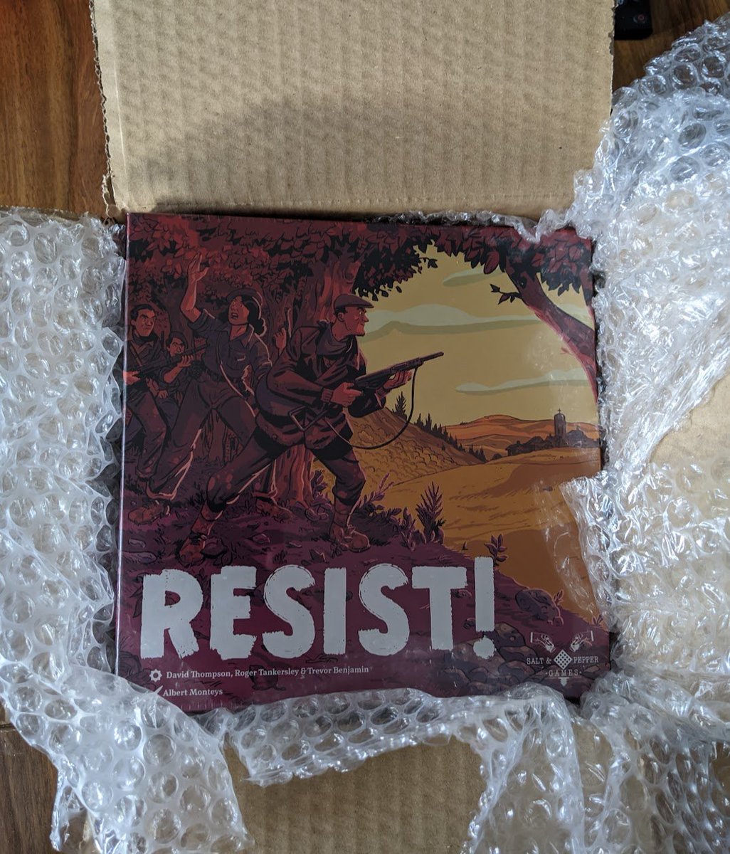 After a delivery issue, I just received Resist! @SaltPeppergames Thank you for your excellent support!