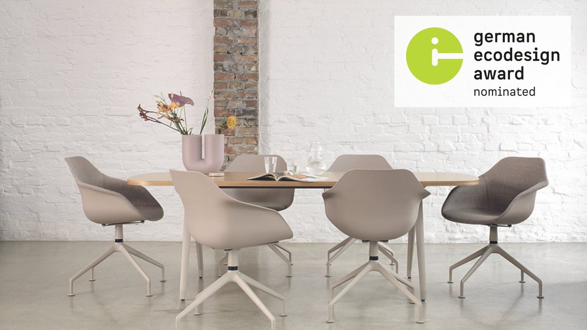 Nominated in the category #product:

The Yonda chair by @Wilkhahn adapts the classic shell chair to modern requirements for #hybrid #living &amp; #working .
More info: bundespreis-ecodesign.de/de/gewinner/20…

#BPEco #BundespreisEcodesign #GermanEcodesignAward #nominee #chancetowin #congratulations