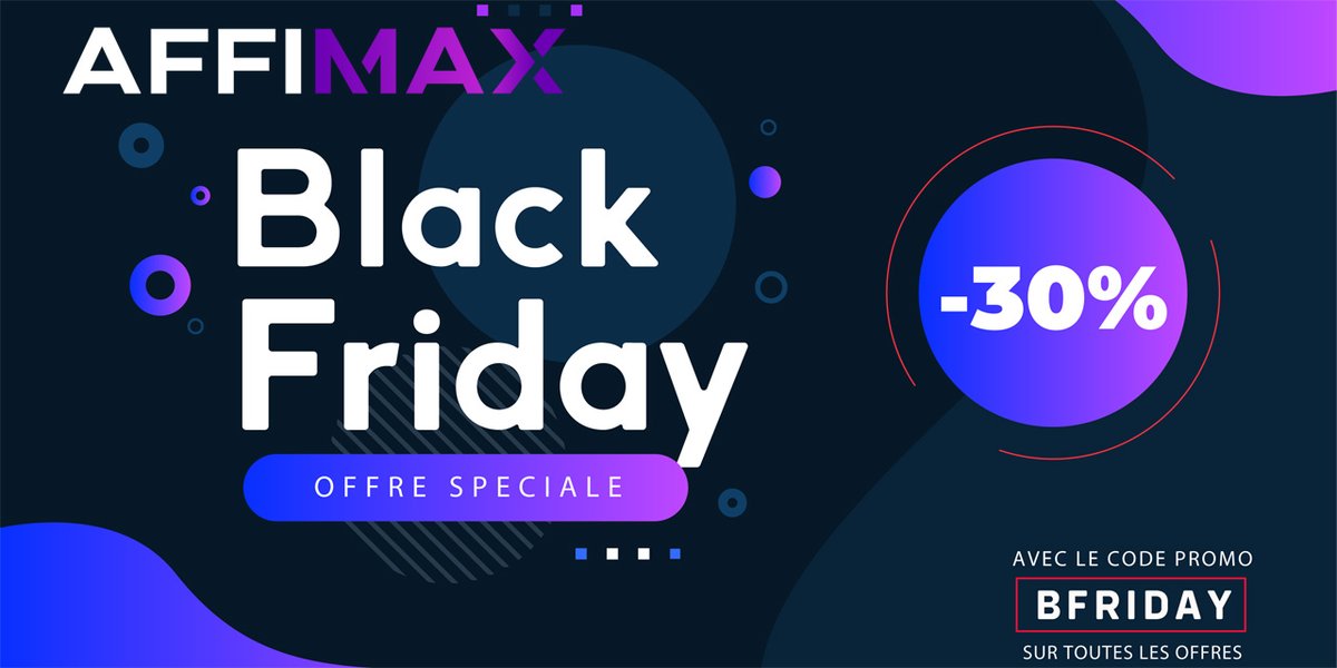 #BlackFriday -30% sur tout avec le code BFRIDAY 🎁 ! C'est le moment d'en profiter !
⏱️Jusqu'au 28/11 inclus
 🚀RDV sur affimax.com #affiliation  #monétisation #niche #MFA #seo #comparateurdeprix #PluginWordpress
