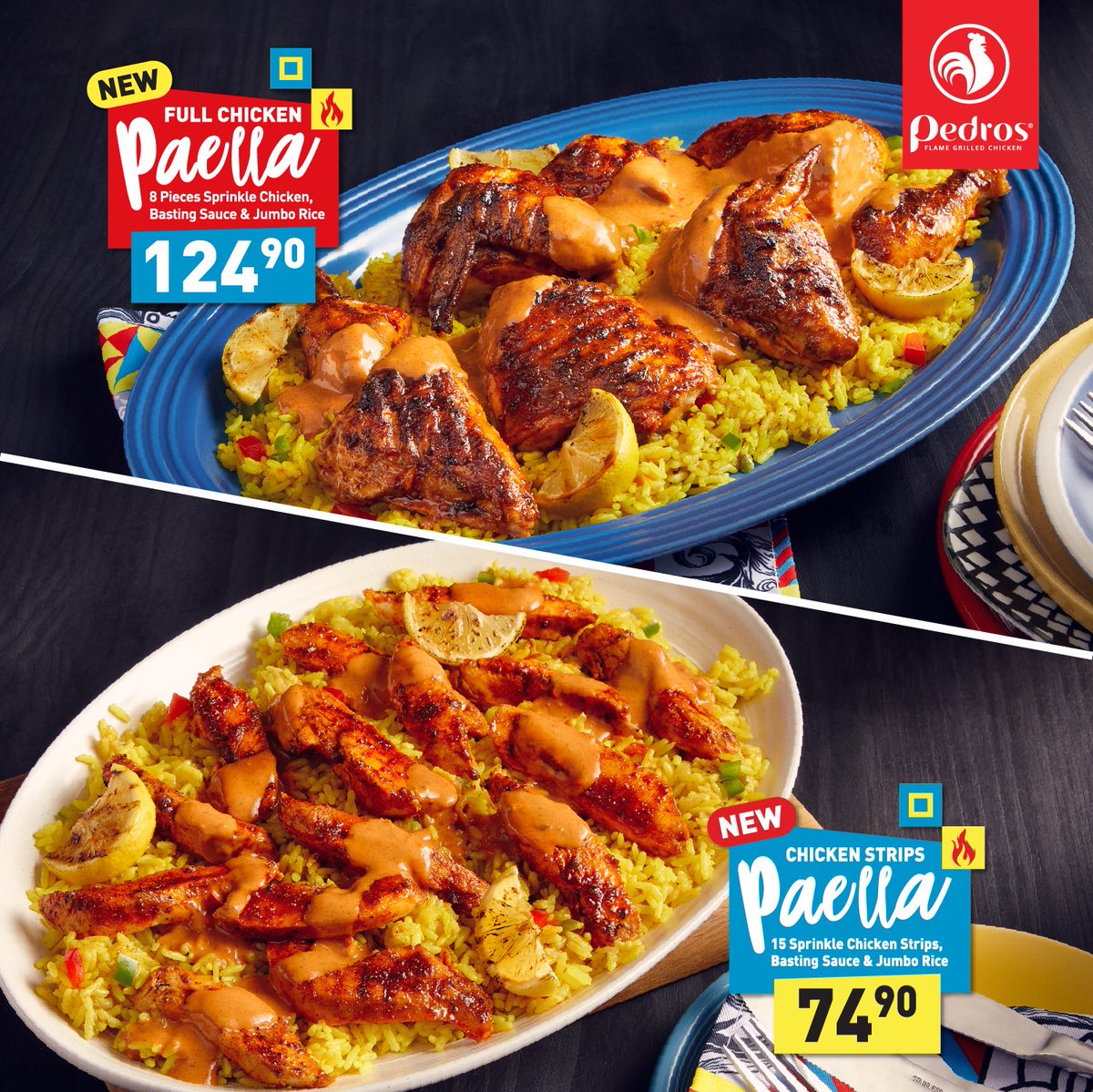 PedrosChicken's tweet photo. It’s VIVA FEVA time! Purchase the Full Chicken Paella or Chicken Strips Paella for a chance to WIN a VW Polo Vivo and other Incredible Prizes!
Competition closes January 15, 2023.
T’s&amp;C’s: https://t.co/o65stssRPo 
#VivaFeva #YouMeanPedros https://t.co/4IsSBenNJ0