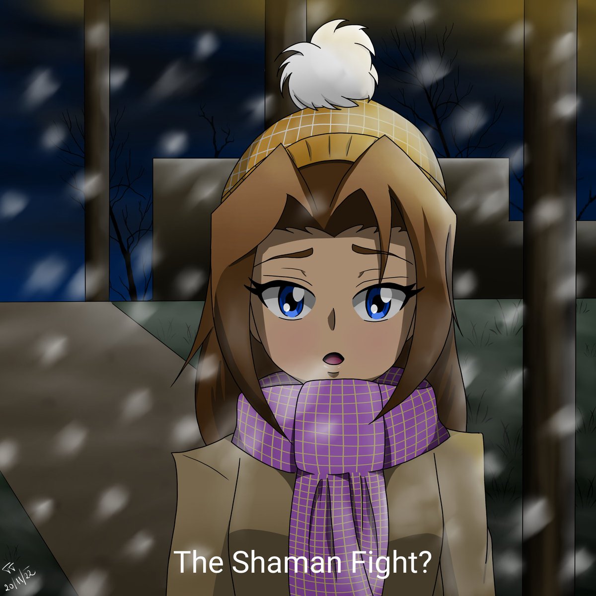 I have been wanting to do this for a long time, and that's drawing my OCs in the anime style. And how better to start than with the SF qualification, right? Thalim's part is mostly screenshot edit from episode 50 #shamankingoc