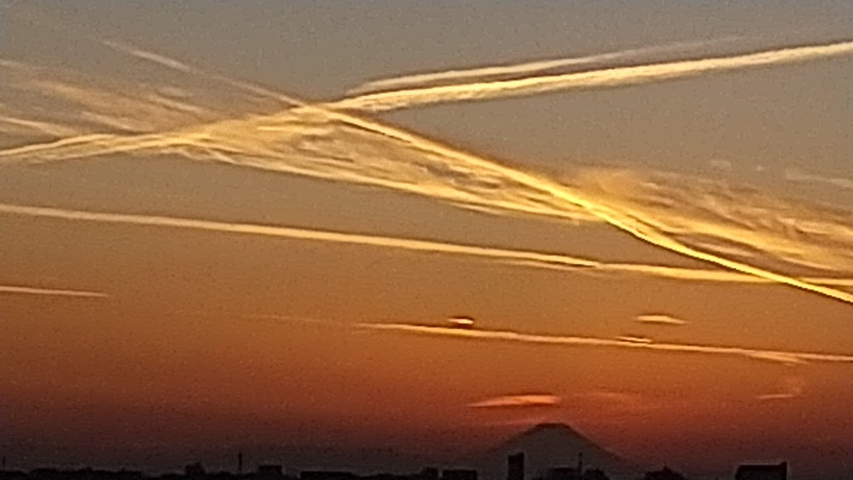 自然の芸術今日の夕焼け
