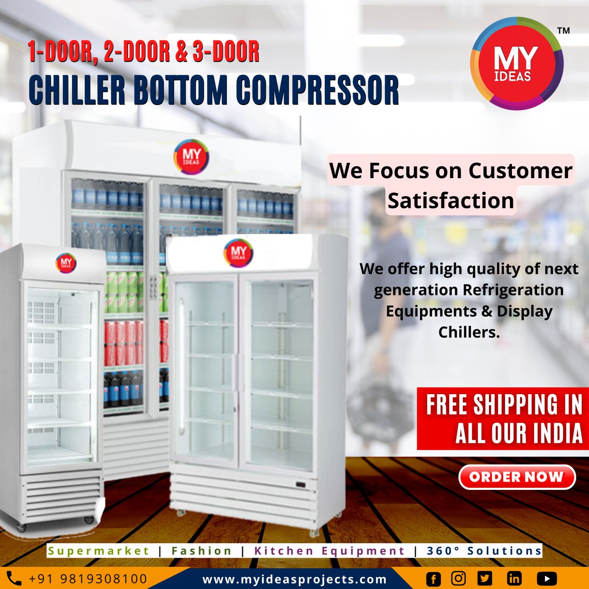 jay_myideas's tweet photo. My Ideas Projects is Manufacturer &amp; Wholesaler and Trader firm that operates on a simple idea to win enduring relationships with the offered high performing Freezer &amp; Chiller Products. 
#myideas #myideasprojects #myideasventures #cooler #chiller #freezer #trolley #topcompressor https://t.co/kwgq1kNPmg
