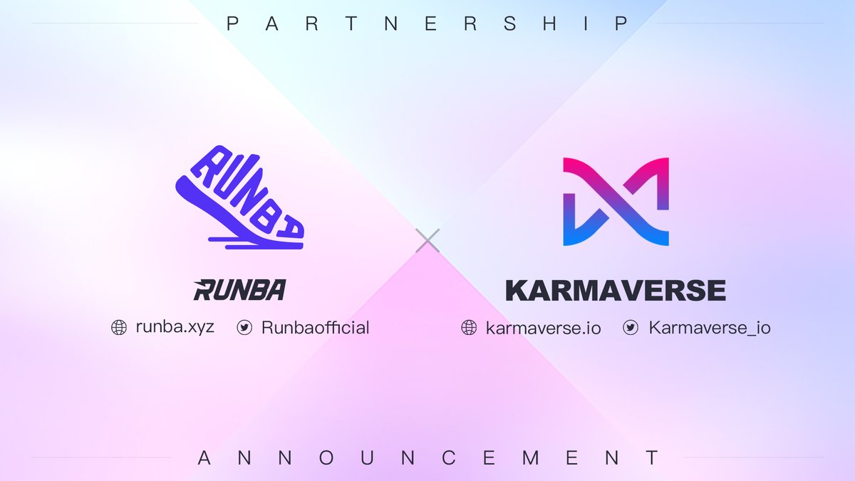 🎉  We are very thrilled to announce that #Runba has entered into a #partnership with <a href="/karmaverse_io/">KarmaVerse</a>,a successful NFT Gaming Platform launched its staking system lately. 

🤩 Looking forward a strong and long-term cooperation!