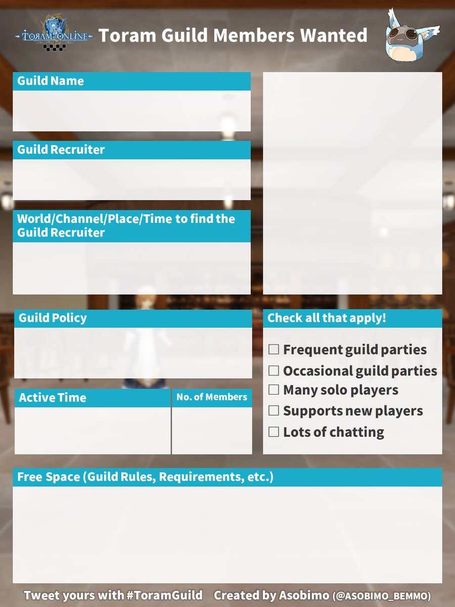 toram_pr's tweet photo. [📋Guild Member Recruitment Card Available Now!]
(｡･ω･)ﾉﾞIf you're looking for a guild, this Recruitment Card is the perfect item for you, pom!

Tweet or search with the hashtag " #ToramGuild "!
I hope that will help to find the right guild for you, pom!

#Toram https://t.co/9reUWDs56w