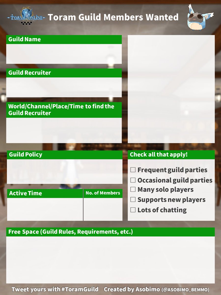 toram_pr's tweet photo. [📋Guild Member Recruitment Card Available Now!]
(｡･ω･)ﾉﾞIf you're looking for a guild, this Recruitment Card is the perfect item for you, pom!

Tweet or search with the hashtag " #ToramGuild "!
I hope that will help to find the right guild for you, pom!

#Toram https://t.co/9reUWDs56w