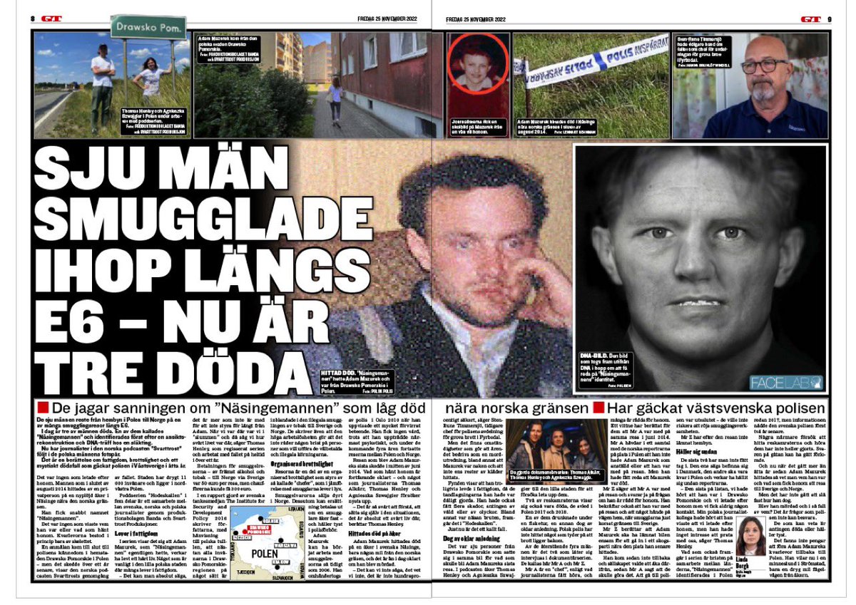 A two-page spread in todays <a href="/GTnyheter/">Göteborgs-Tidningen</a> about the Norwegian version of our podcast, “Hodeskallen” with an interview with yours truly!