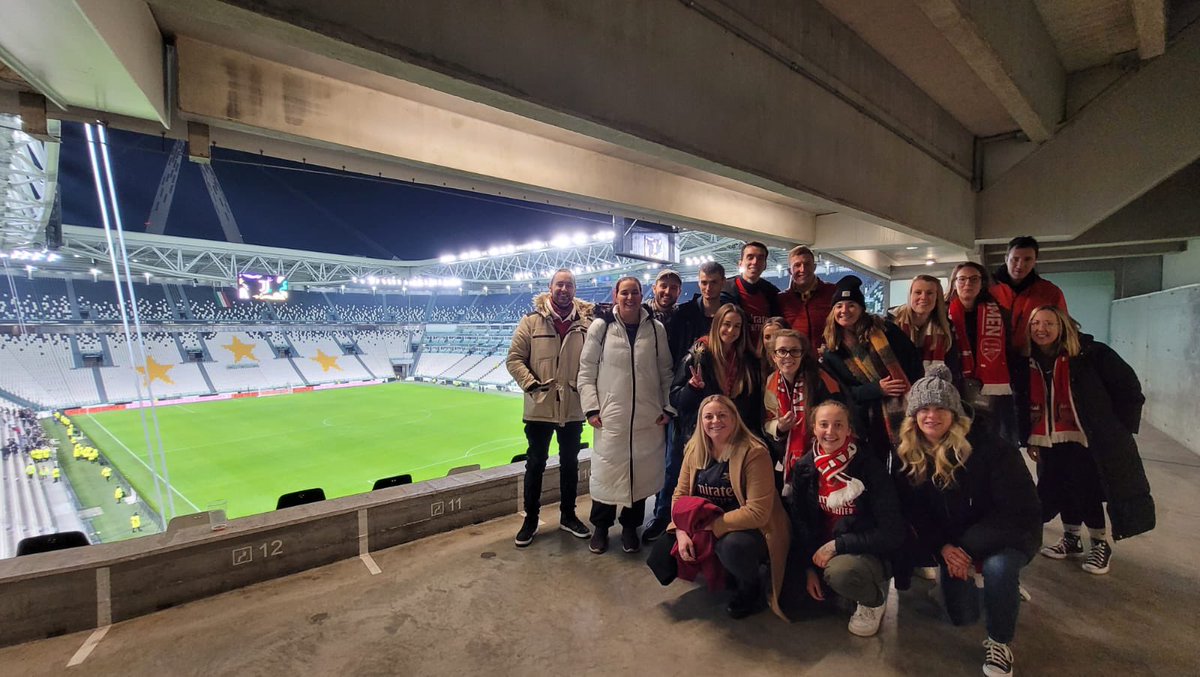 Top gang in Turin❤️ on to the next one <a href="/ArsenalWFC/">Arsenal Women</a> <a href="/ArsenalWomenSC/">Arsenal Women Supporters Club</a>