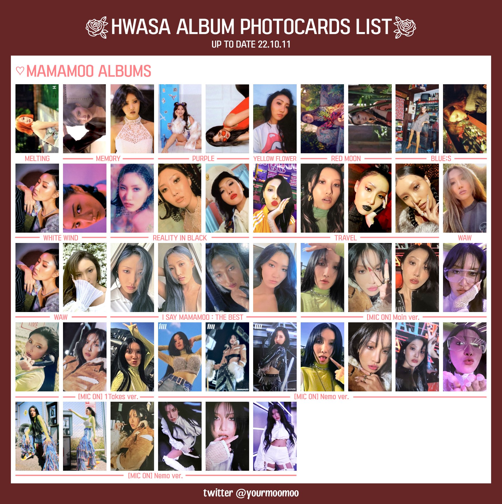 MAMAMOO Memory Melting 全員 トレカ MAMAMOO Memory Melting 全員 トレカ 【公式通販】