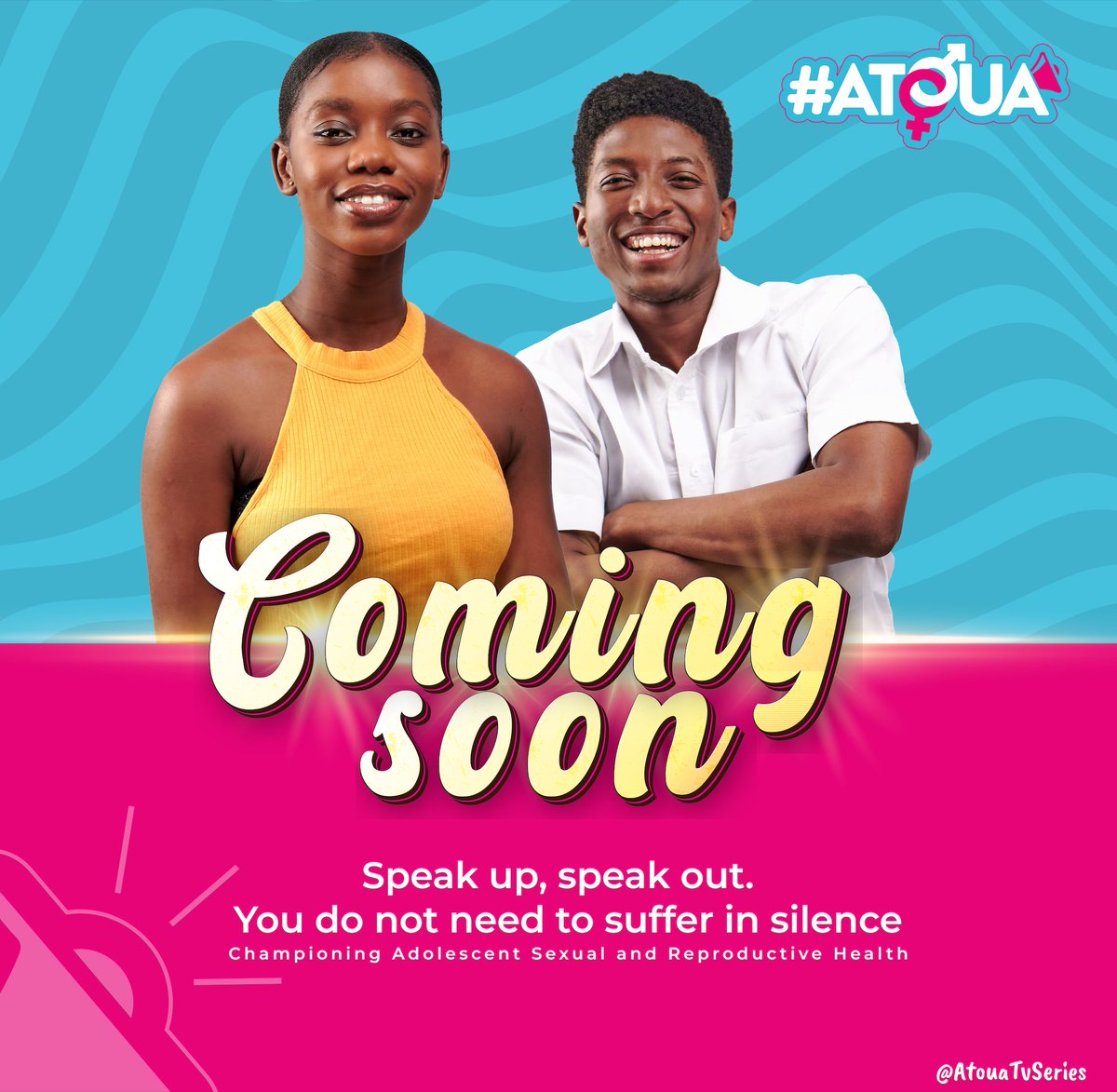 AtouaTvSeries's tweet photo. Atoua seeks to educate the youth on their reproductive health and rights.
Premiers soon on GhOneTv
#Anticipate #newseries #Atoua #life #tvseries #YouMustKnow #ChoiceNotChance #newseries https://t.co/aZNr7NSstL