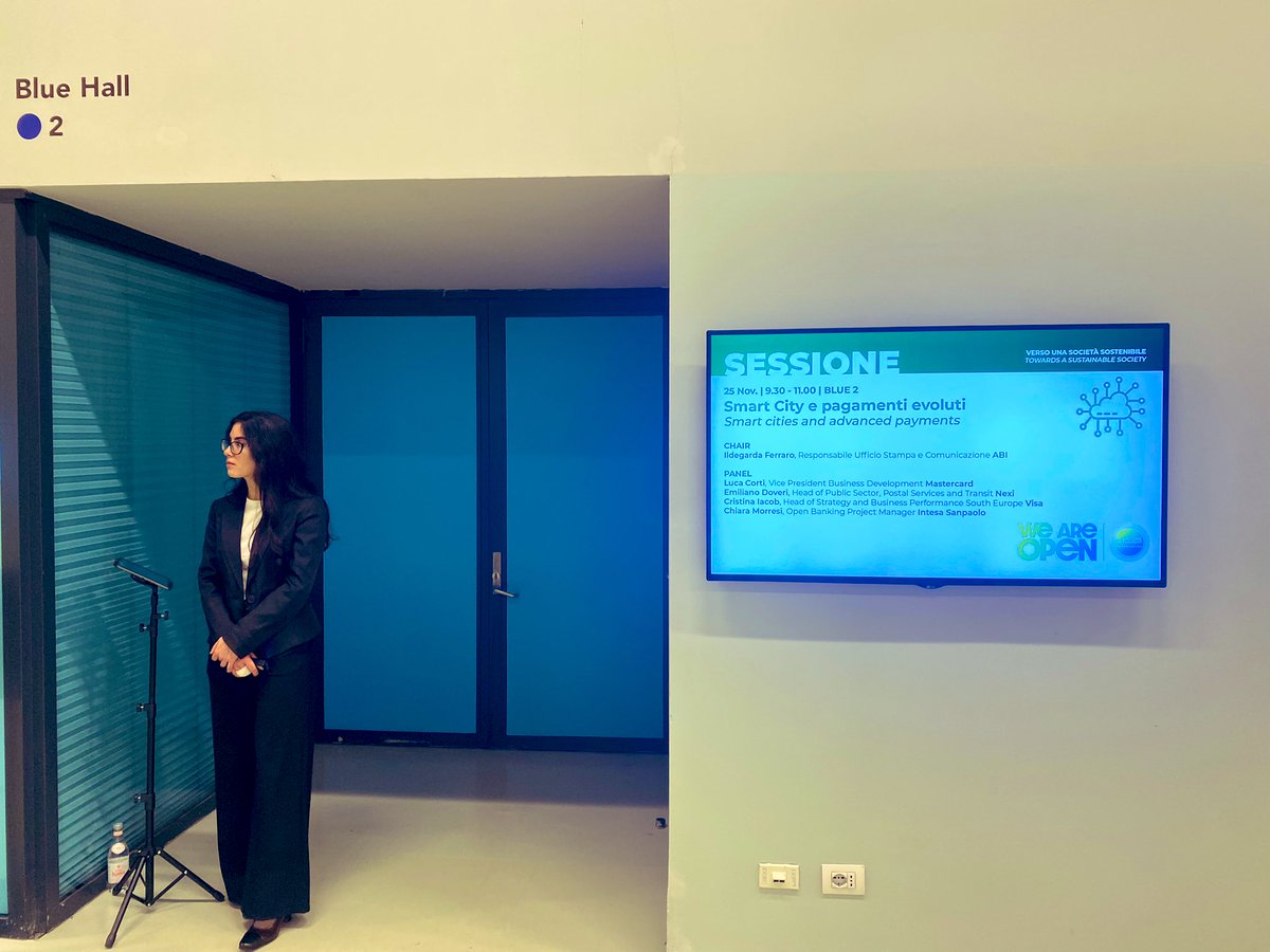 Il futuro delle #SmartCities obiettivo anche dei finanziamenti del #PNRR rappresenta un’opportunità nuova di ascolto dei #cittadini, ne parliamo ora con <a href="/ildeferraro/">Ildegarda Ferraro</a> #ABI nella #sessione #SmartCity e #pagamenti evoluti
#ESG #PNRR #salonepagamenti #payvolution #weareopen22