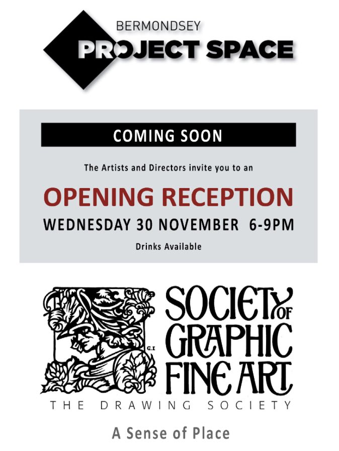 SGFADrawing's tweet photo. Join us for the Opening Reception of our upcoming exhibition A Sense of Place @bprojectspace on 30 Nov 6-9pm 🎨.    
https://t.co/E5AjVyFBrt #opening #drawing #drawingoftheday #contemporarydrawing #draw #markmaking #Londonart #artcollector https://t.co/iGT8zxfiGj