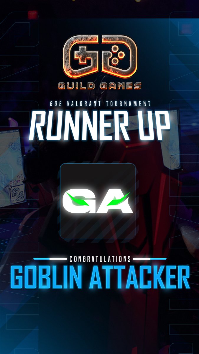 💐Congratulations to the winners and Runner up teams of GGE VALO TOURNAMENT 
"ANAADI ARMY  &amp; GOBLIN ATTACKERS"