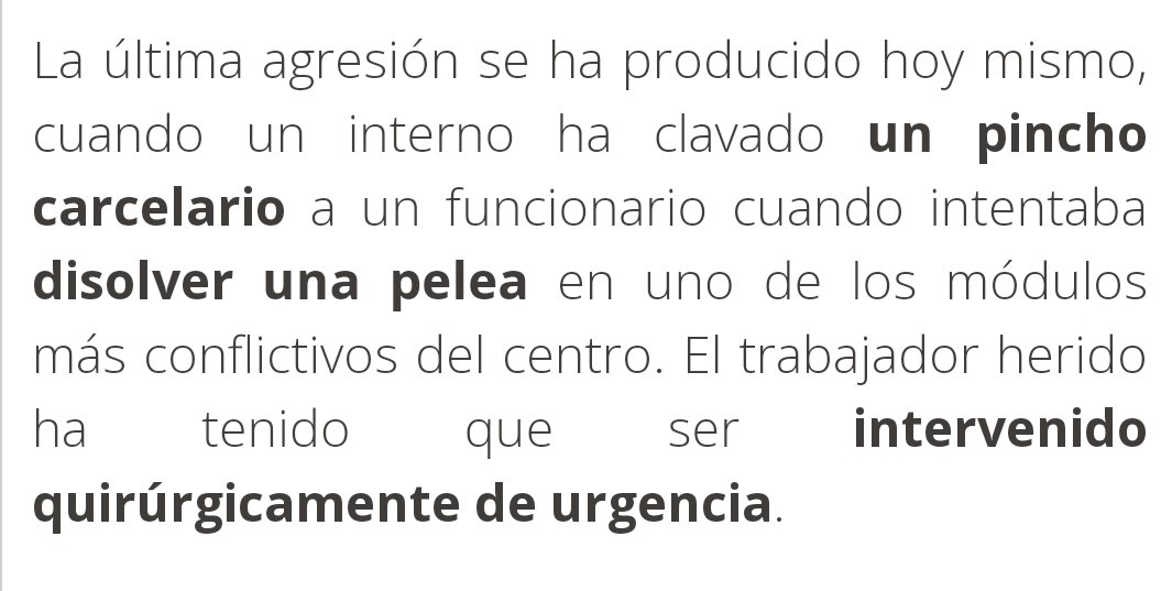 vikinboki's tweet photo. @IIPPGob Ayer, en Huelva, se vivió una situación de extrema gravedad para la integridad física de un compañero. 
Tendréis la desvergüenza de ocultarlo al igual que el fallecimiento del compañero de Córdoba en acto de servicio a 1 día de su jubilación?
#sosprisiones https://t.co/nRObPXDRM0