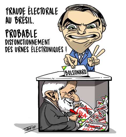 FabriceGreg's tweet photo. #bresil #brasil #election #fraude #fraudeelectoral #jairbolsonaro #bolsonaro2022 #lula #lula2022 #presidente #urnes #caricature #dessin #dessindujour #dessindepresse #blagues #humour #sketch #gregsketch https://t.co/PvZrDO0bzn