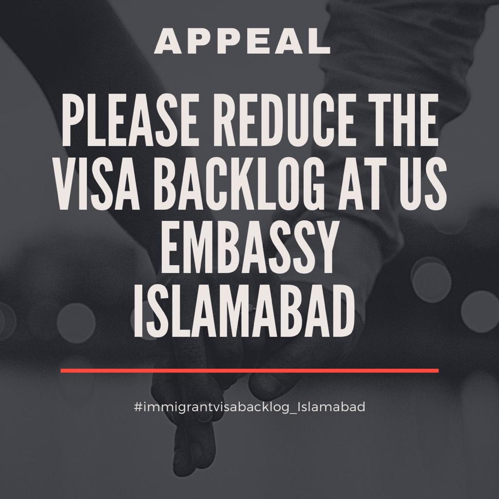 mohammadusman80's tweet photo. @POTUS @IVApplicantsUS @usembislamabad @VP @StateDept @HamidMirPAK 
Please for God sake start interviews  in Islamabad embassy 
Families are separated frustrated and saddened as they are unable to join their families living in USA 
Speed up the interview process.
@BBhuttoZardari https://t.co/KDOR1y8MF4