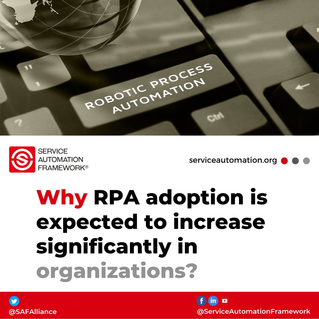 The objective of RPA is not to replace people but it is designed to reduce the time spent performing tedious tasks, leading to lower employee burnout and greater workforce retention that significantly impacts an organization's bottom line. 👉 zcu.io/IxGp

#saf #apmg