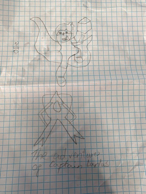 Ollie was inspired by yesterday's visit from Gary Rapson, and he went home and drew a picture of Captain Lantus and their logo. Thank you <a href="/the_lantus/">The Adventures Of Captain Lantus</a> for inspiring our children at Churchfield.