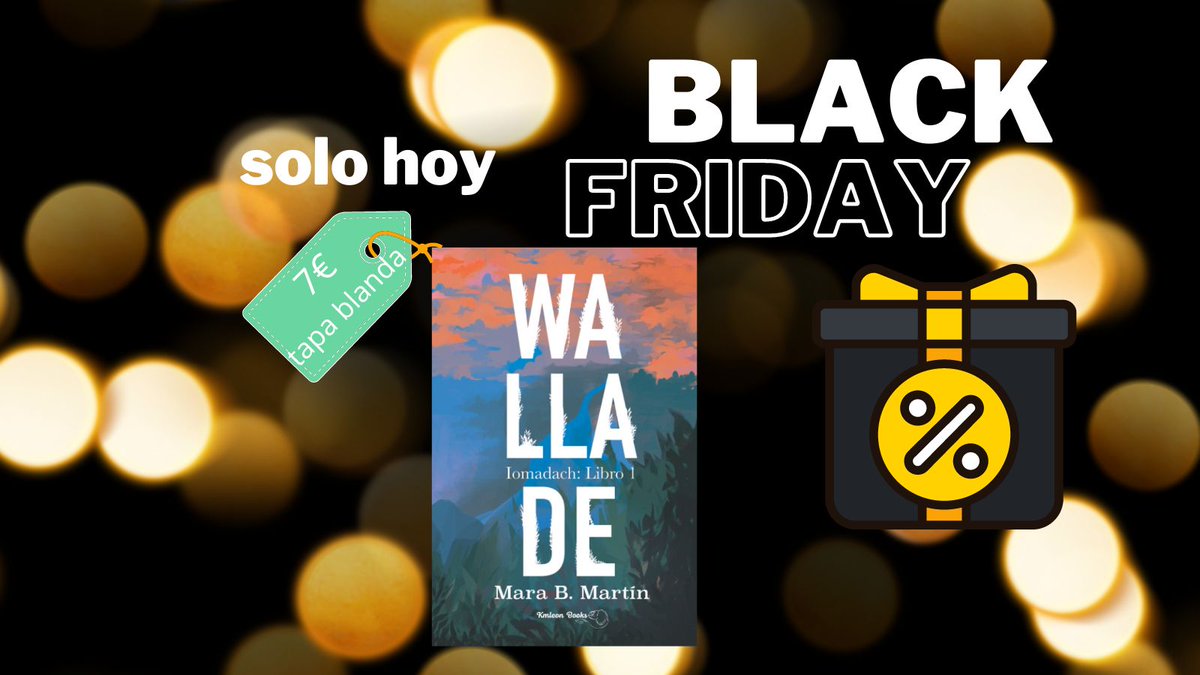Marawrites1's tweet photo. Sorpresa! Solo hoy el libro en tapa blanda de #Wallade esta a solo 7€!!!! 
https://t.co/jjFx896aDX
#BlackFriday #amazon https://t.co/Yw25m4PZFl