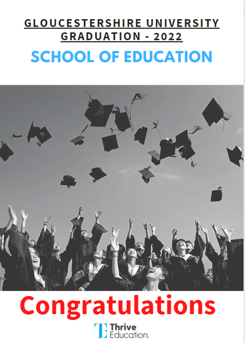 thrive_ltd's tweet photo. University of Gloucestershire - School of Education Graduation 22
Massive congratulations from everyone at Team Thrive!! What a fantastic achievement!
#teamthrive #ThriveCommunity #Teachers #PGCE #bachelorofeducation #gloucestershire https://t.co/sbwXMduK5b