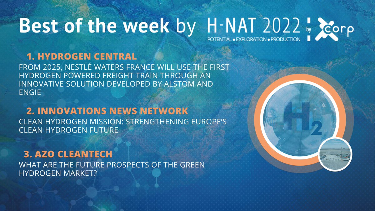 [#BESTOFTHEWEEK] The best news on the #Hydrogen market and the natural hydrogen's industry in 3 articles. 📰
 
1️⃣hydrogen-central.com/from-2025-nest…
 
2️⃣innovationnewsnetwork.com/clean-hydrogen…
 
3️⃣azocleantech.com/article.aspx?A…