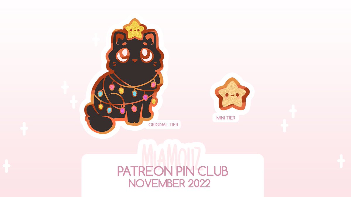 Miamouz's tweet image. Diesen Monat wird es im Pin Club wieder einmal zwei Süßpins geben. GUCKT DIE KATZE AN 🥺💕
Kitty und/oder Stern als Pin oder Magneten könnt ihr euch hier bis Ende November sichern:
✨ patreon.com/miamouzpin ✨