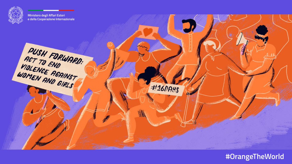 ItalyMFA's tweet photo. #OrangeTheWorld | Nella giornata internazionale per l'eliminazione della violenza contro le donne, la #Farnesina aderisce alla campagna @UN_Women “UNITE”
#16Days

🟠Leggi il comunicato👇
https://t.co/gXQSfElozj https://t.co/g4yhsIrQto