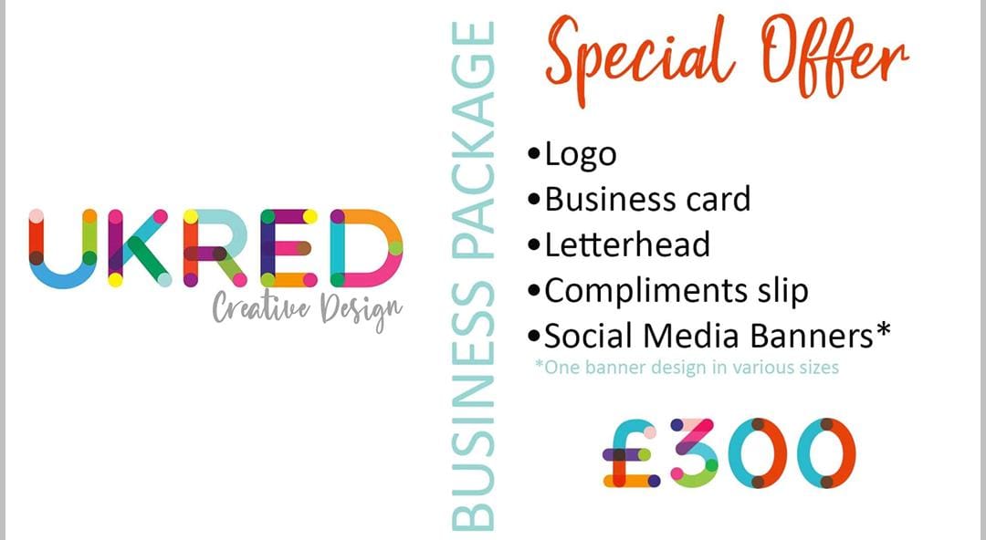 Are you just starting your business or wanting a fresh new look for the new year? Then why not take advantage of this package to get your business up and running in style?

Email me on andrea@ukredcreativedesign.co.uk

#graphicdesign #businessgrowth #branding #blackfriday