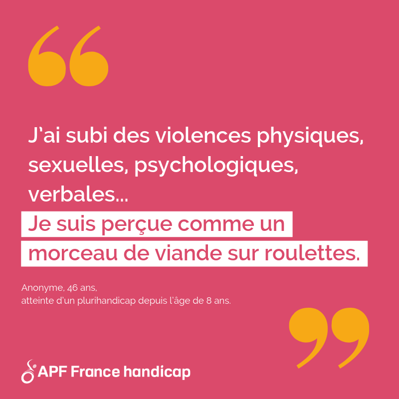 Journée internationale de lutte contre les violences faites aux #femmes : l'occasion de rappeler que les femmes en situation de #handicap sont davantage victimes de violences que les autres.

👉 Elles témoignent dans notre plaidoyer dédié ➡️bit.ly/2xgvFHS