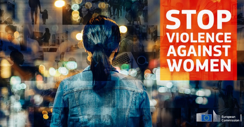 EU_Commission's tweet photo. 🛑 Enough.

Violence against women has no place in the EU, or elsewhere. 

Earlier this year, we proposed new, EU-wide law to combat violence against women in all its forms. 

Here are 6 ways our proposal will make a difference. ↓ 

#SayNoStopVAW #OrangeTheWorld