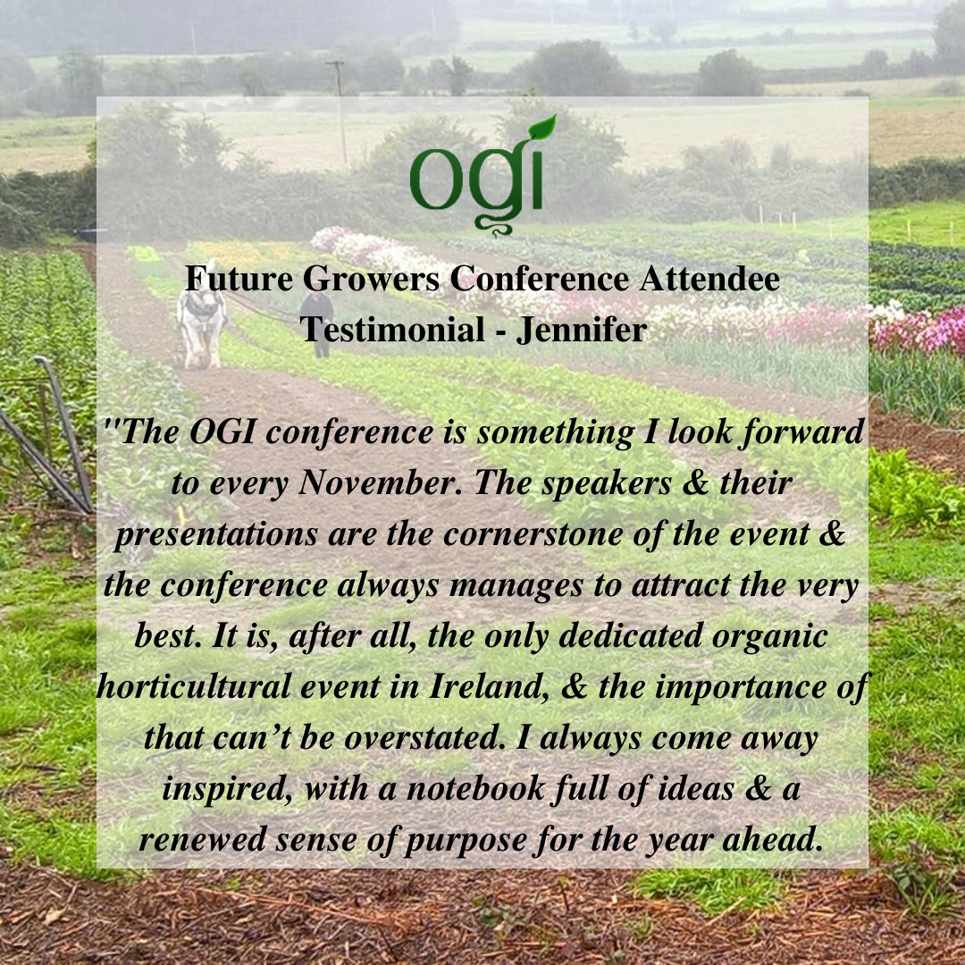 Tickets selling fast for the OGI Future Growers Conference taking place on Tuesday 29th November in Ballintubbert House in Co. Laois! Still time to get your ticket here: nots.ie/events/future-…
We hope to see you there🌱🫒 #horticulture #organic #localproduce