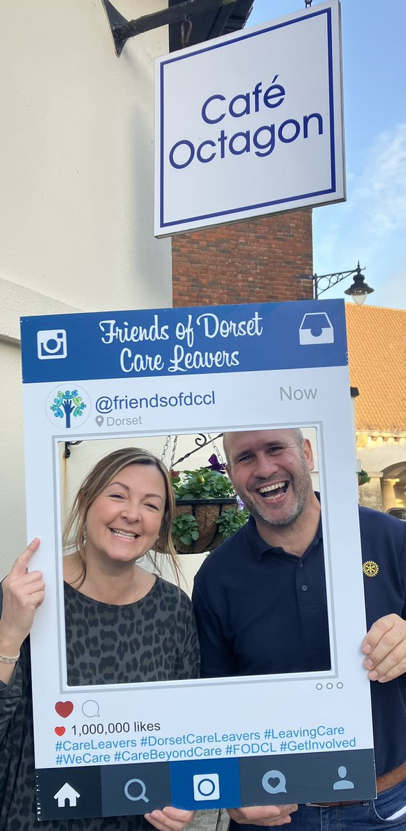 friendsofdccl's tweet photo. What a FAB Friday already 💙

Lovely breakfast at the Cafe Octagon and then we were presented with an incredible cheque from @PoundburyRotary and President @MarcusFoice. https://t.co/0IyyKlLAta