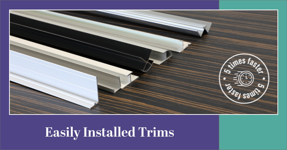 Our trims have been designed to complement all of our panel designs. With four finishes and a range of styles available, whatever your customer needs, we’ve got the right trim for the project.